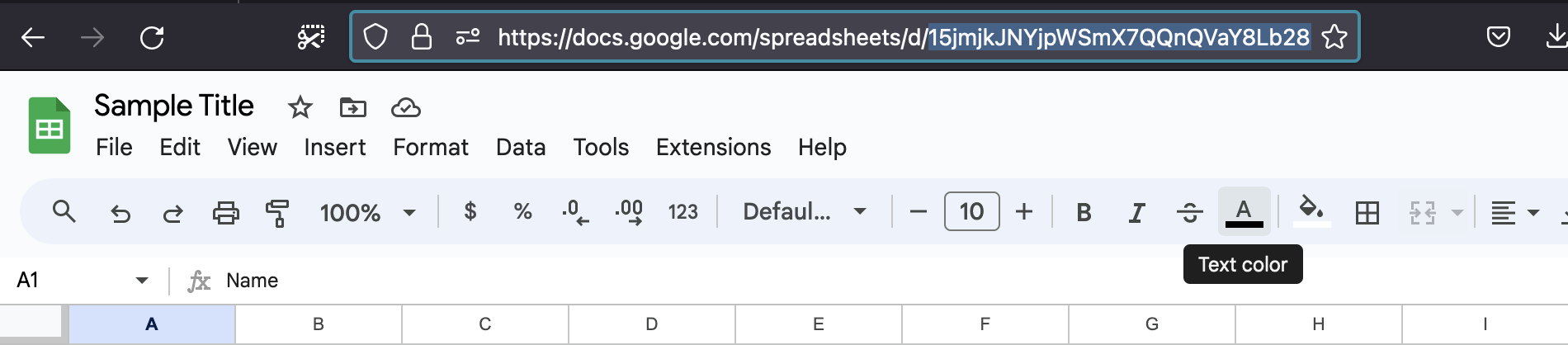 Google sheets id