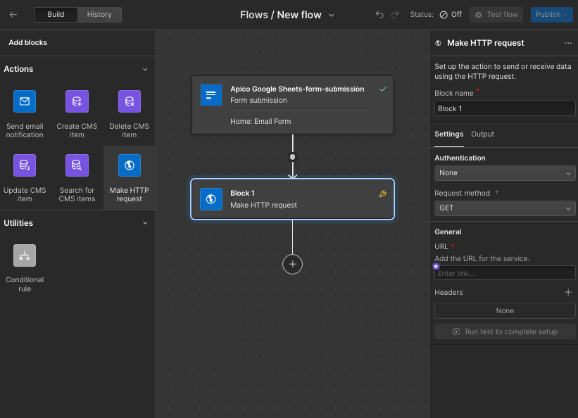 Webflow http request flow