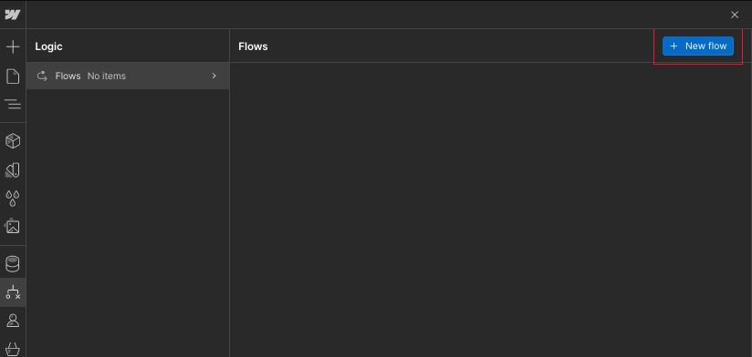 Webflow creating new logic flow